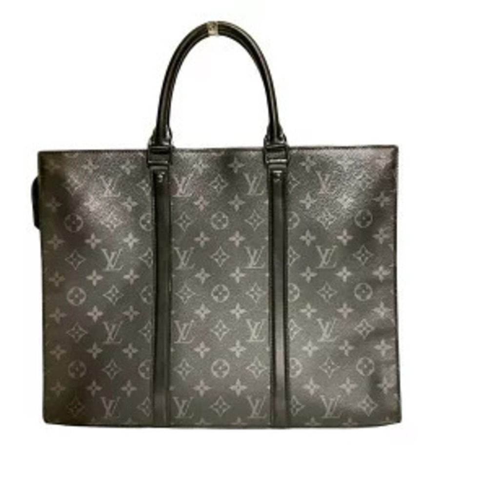 Louis Vuitton Eclipse Black Sac Zip Bag Plat Business Horizontal Briefcase